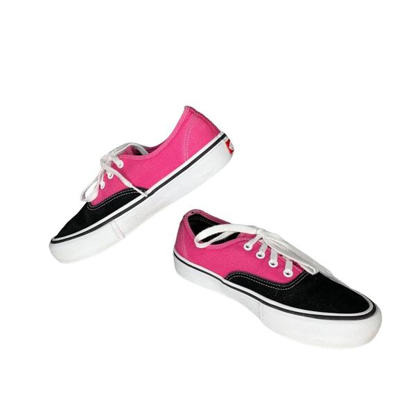 Vans Authentic Pro Suede Canvas Sneaker Magenta Pink Black Size Men 6 - Picture 1 of 16